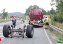 D: Gefahrgut-Lkw verliert Hinterachse → Austritt ätzender Flüssigkeit