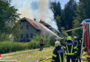 Oö: Alarmstufe II mit 10 Feuerwehren bei Gebäudebrand in Natternbach