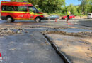 Bayern: Wasserrohrbruch zerstört und überflutet Straße in Würzburg