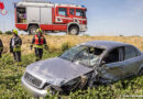 Oö: Auto nach Crash in Feld geschleudert