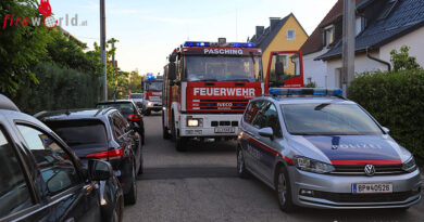 Kleinbrand in einer Garage eines Hauses in Pasching