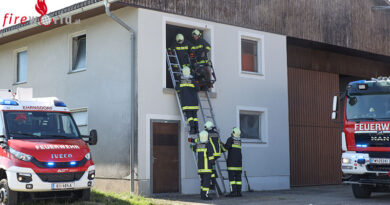 Fünf Feuerwehren bei Brand auf Bauernhof im Einsatz