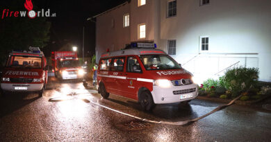 Heftige Gewitter führen zu mehreren Feuerwehreinsätzen