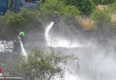 Nö: Wiesenbrand in Tribuswinkel droht auf mehrere Lkws überzugreifen