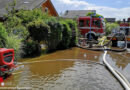 D: Hochwasser nach Starkregen am 9. Juli 2021in Krauchenwies → mehrere Wehren im Einsatz