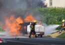 Schweiz: Auto gerät während der Fahrt auf der A 2 bei Buochs in Brand