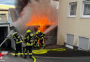 D: Garage und Anbau brennenden neben Wohngebäude in Olpe