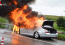 Schweiz: Benzin statt Diesel getankt → Mercedes wenig später auf A1 in Vollbrand