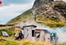 Tirol: Brand einer Berghütte am Kellerjoch durch Blitzschlag auf 2.237 Metern Seehöhe