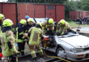 D: Feuerwehr Gangelt beübt den Unfall am Bahngleis