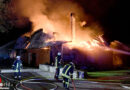 D: 100 Kräfte bekämpfen Brand eines landw. Gebäudes in Mörel