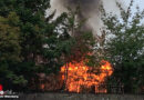 Bayern: Gartenhaus in Würzburg niedergebrannt