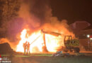 D: Brennende Lagerboxen auf Baustelle in Gladbeck