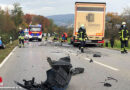 D: Lenkerin bei Pkw-Frontalkollision mit Sattelschlepper bei Markdorf getötet