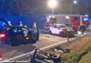 Oö: Pkw-Unfall auf B 124 in Pregarten fordert vier Verletzte