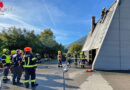 Oö: Müllcontainer-Brand in Reichraming griff auf Fassade des Technologie- und Dienstleistungszentrum Ennstal über