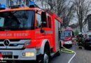 D: Feuer in Essen → 3 Personen mit Fluchthauben und über Drehleiter gerettet, Fw-Mann vom Hund gebissen