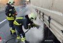 Bgld: Brand an der Bremsanlage eines Lkw auf der A 2 bei Pinkafeld