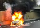 Schweiz: Vollbrand eines Autos auf der A 2 bei Knutwil