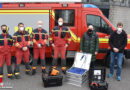 D: Höhenretter der Feuerwehr Dortmund arbeiten mit RWE Hand in Hand