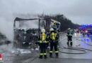 D: Brennender Lkw auf der BAB 3 bei Bad Honnef