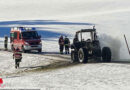 Oö: Traktor bei Freistadt in Vollbrand