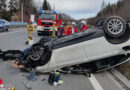 Oö: Überschlag nach Sekundenschlaf auf A 1 bei St. Georgen / A. → zwei Verletzte