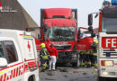 Oö: Eingeklemmter Lkw-Lenker nach Auffahrunfall auf der A 1 bei Ansfelden