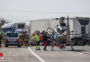 Oö: Ein toter Lkw-Lenker (55) bei Kollision mit zwei Lkw und einem Pkw auf der A 1 bei Eberstalzell