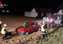 Bgld: Pkw gegen Hausmauer und Autobrand nach Verkehrsunfall in Bocksdorf