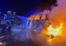 Nö: Pkw in Vollbrand am Autobahnzubringer in Bad Vöslau