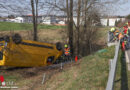 Oö: Transporter-Überschlag auf der B 138 in Thalheim bei Wels