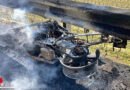 Nö: Motorrad- und Böschungsbrand nach schwerem Sturz am Seiberer (Bez. Krems)