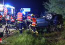 Oö: Schwerverletzter bei Autoüberschlag auf der A 1 bei Pucking