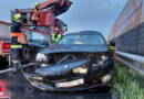 Nö: Autobergung nach Leitschienen-Kollision auf der S 5 bei Grafenwörth