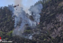 Oö: Polizeihubschrauber unterstützt Waldbrandbekämpfung in Grünau im Almtal