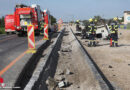 Oö: Kleintransporter überschlägt sich in Straßenbaustelle in Hörsching