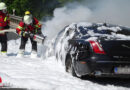 D: Brennender Jaguar auf der A 7 bei Egestorf