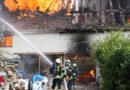 D: Brennendes Schuppengebäude bedroht Nachbargebäude in Herbertingen → zwei Verletzte