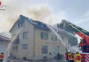 Schweiz: Brennender Dachstuhl eines Wohnhauses in Müllheim