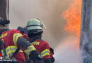 Bayern: Schwarze Rauchsäule in Würzburg → Container in Brand