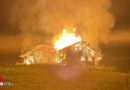 Schweiz: Chalet La Pata in den Höhenlagen von Corbières von Feuer zerstört