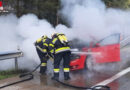 Ktn: Auto brennt auf der A 10 bei Feistritz / Drau