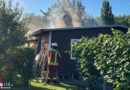 D: Gartenhütte mit Saunaanbau in Bruchsal niedergebrannt