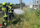Nö: Brennender Bagger und Flurbrand in Ebenfurth