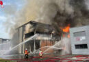 Schweiz: Großbrand eines Gebäudekomplexes im Industriegebiet Rebstein
