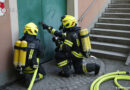 Oö: Großübung der Feuerwehren im Ortszentrum von Steinbach an der Steyr