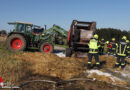 Oö: Brand einer Strohballenpresse in Aurach am Hongar