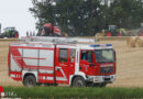 Oö: Brand einer Rundballenpresse auf Feld in Wolfern
