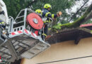 Oö: Baum in Kremsmünster auf Hausdach gestürzt, Strommasten beschädigt